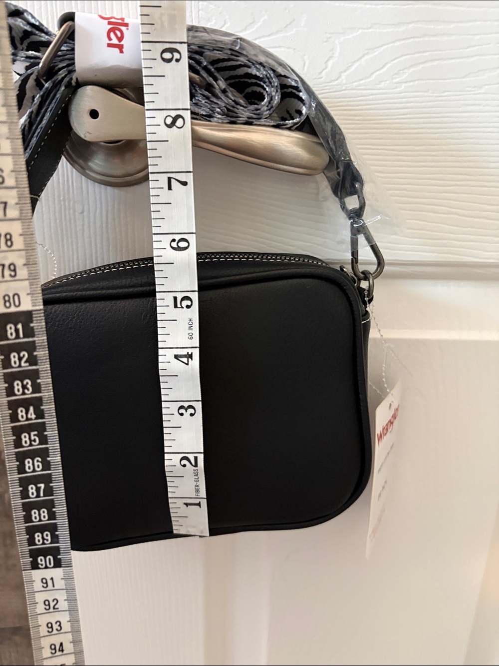 Wrangler Black and White Zebra Print Crossbody Bag - Picture 6 of 9